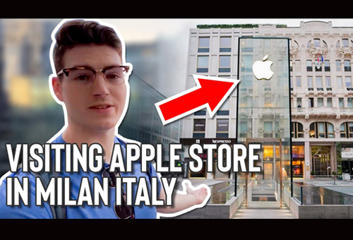 Visiting Apples Store in Milan Italy